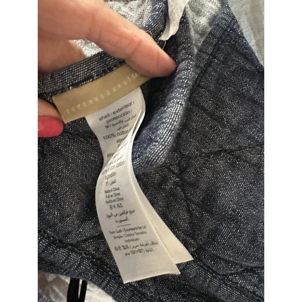 Pottery barn Kids Cotton Quilt  Navy Blue Reversible twin